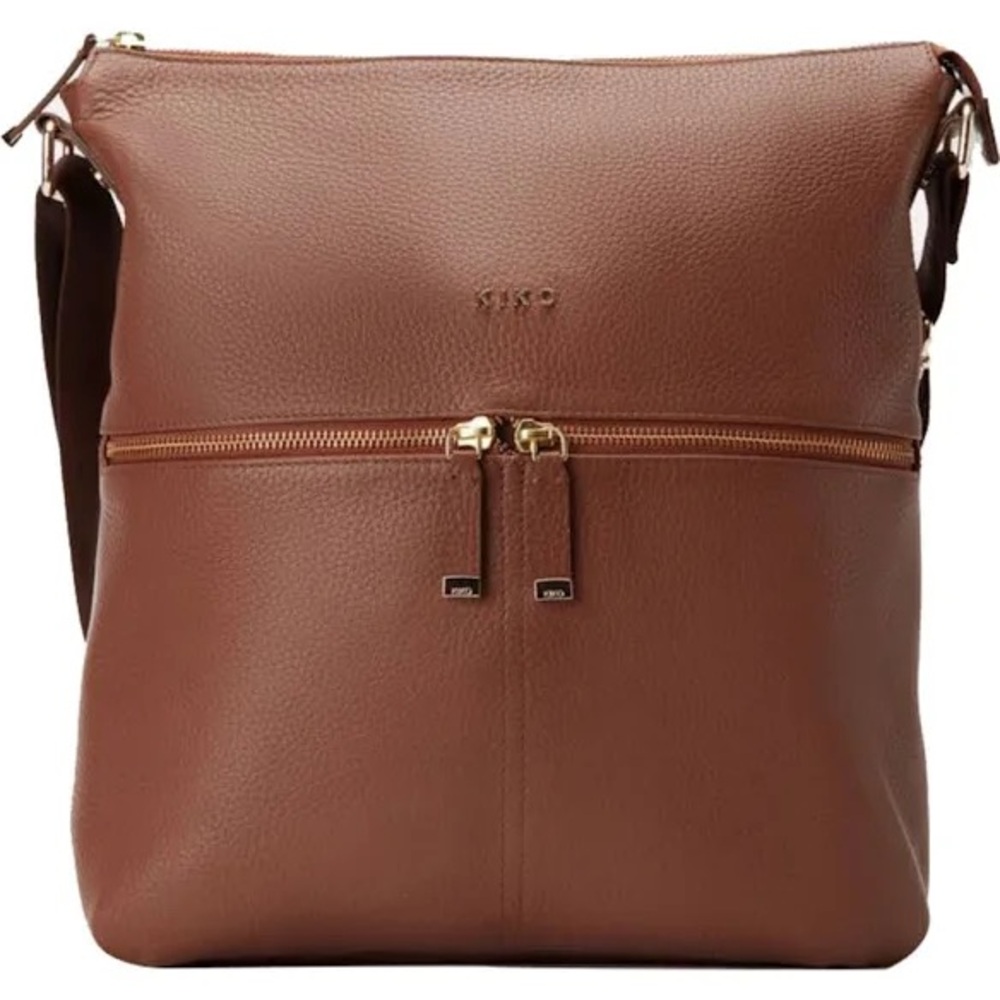 Kiko Chestnut Leather Shoulder Bag